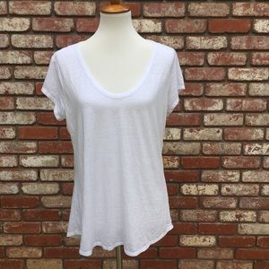 !SOLD! Athleta White Scoop Neck Tee